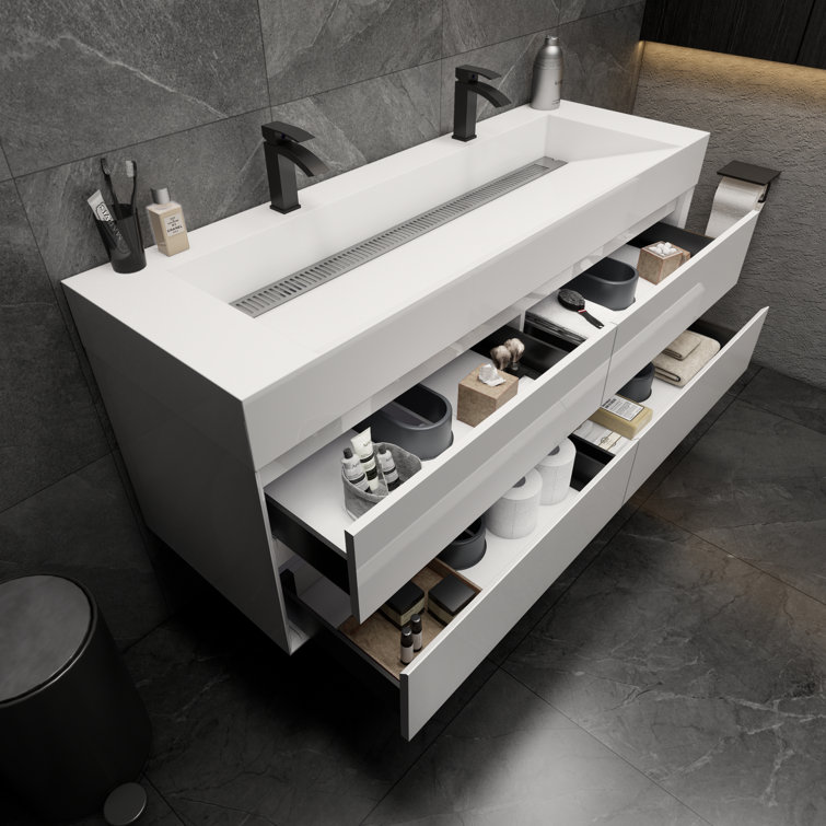 Plastic vanity online sink